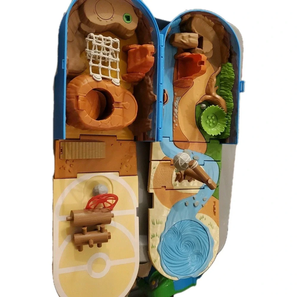Pokemon Fold Out Desert Playset Carry Case Blue Backpack Play Set Jazwares 2022‎
